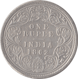 1862 SILVER INDIA 1 RUPEE - SILVER WORLD COINS - Cambridgeshire Coins