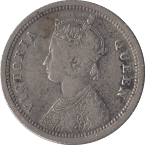 1862 SILVER INDIA 1/4 RUPEE - SILVER WORLD COINS - Cambridgeshire Coins
