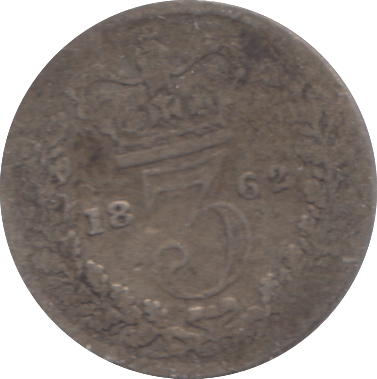 1862 SILVER THREEPENCE ( FAIR ) - Cambridgeshire Coins