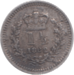 1862 THREE HALF PENCE ( GF ) 23 - Three Half Pence - Cambridgeshire Coins