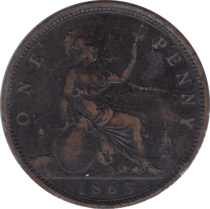 1863 1 PENNY ( GF ) 2 - Penny - Cambridgeshire Coins