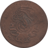 1863 2 CENT BELGIUM - WORLD COINS - Cambridgeshire Coins