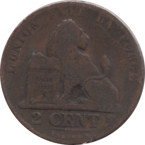 1863 2 CENT BELGIUM - WORLD COINS - Cambridgeshire Coins