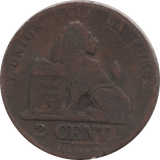 1863 2 CENT BELGIUM - WORLD COINS - Cambridgeshire Coins