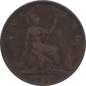 1863 FARTHING 2 ( VF ) 90 - Farthing - Cambridgeshire Coins