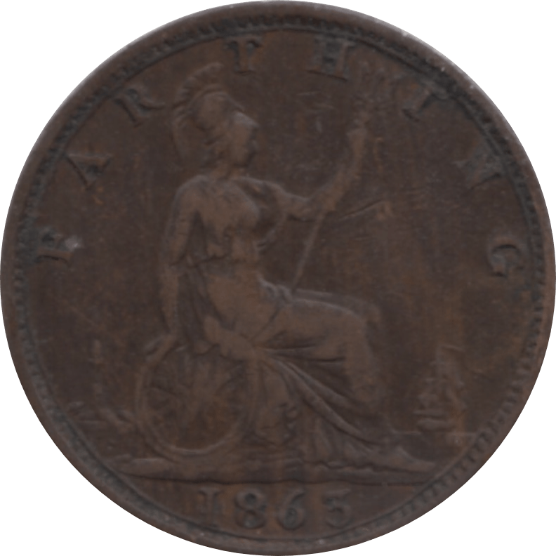 1863 FARTHING 2 ( VF ) 90 - Farthing - Cambridgeshire Coins