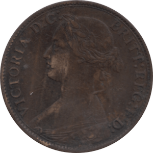1863 FARTHING 2 ( VF ) 90 - Farthing - Cambridgeshire Coins