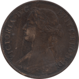 1863 FARTHING 2 ( VF ) 90 - Farthing - Cambridgeshire Coins