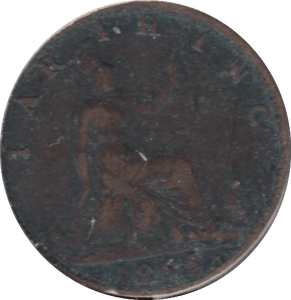1863 FARTHING ( FINE ) - Cambridgeshire Coins