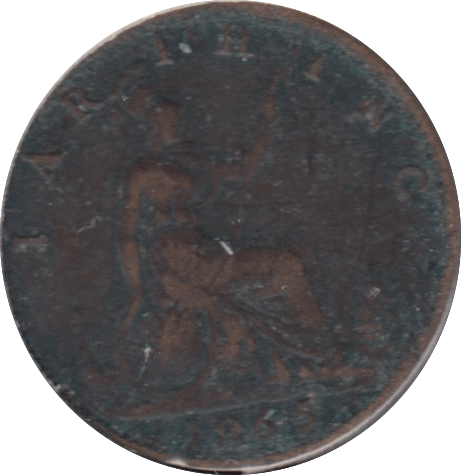 1863 FARTHING ( FINE ) - Cambridgeshire Coins