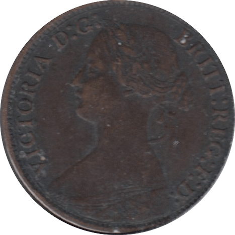 1863 FARTHING ( FINE ) - Cambridgeshire Coins