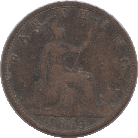 1863 FARTHING ( FINE ) - Farthing - Cambridgeshire Coins