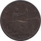 1863 FARTHING SCRATCHED ( FINE ) 1 - Farthing - Cambridgeshire Coins