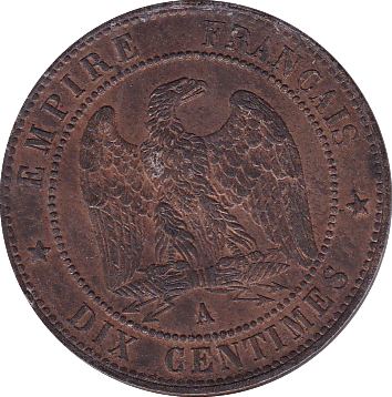 1863 FRANCE SILVER DIX CENTIMES ( UNC ) - SILVER WORLD COINS - Cambridgeshire Coins