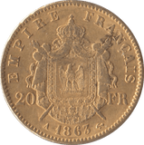 1863 GOLD 20 FRANCS FRANCE - Gold World Coins - Cambridgeshire Coins