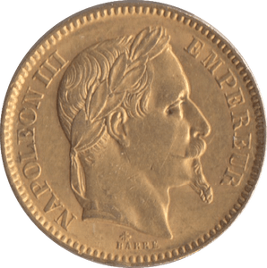 1863 GOLD 20 FRANCS FRANCE - Gold World Coins - Cambridgeshire Coins