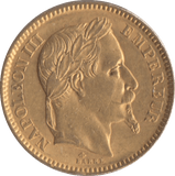 1863 GOLD 20 FRANCS FRANCE - Gold World Coins - Cambridgeshire Coins