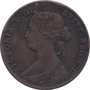 1863 HALFPENNY ( GVF ) 8 - Halfpenny - Cambridgeshire Coins