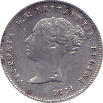1863 MAUNDY FOURPENCE ( VF ) . - Maundy Coins - Cambridgeshire Coins