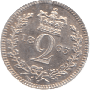 1863 MAUNDY TWOPENCE ( UNC ) - Maundy Coins - Cambridgeshire Coins