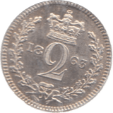 1863 MAUNDY TWOPENCE ( UNC ) - Maundy Coins - Cambridgeshire Coins