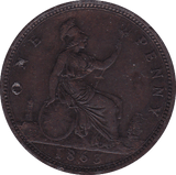 1863 PENNY ( EF ) - Penny - Cambridgeshire Coins