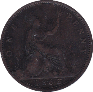 1863 PENNY ( F ) - Penny - Cambridgeshire Coins
