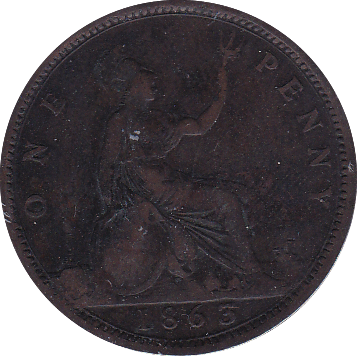 1863 PENNY ( F ) - Penny - Cambridgeshire Coins