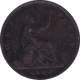 1863 PENNY ( F ) - Penny - Cambridgeshire Coins