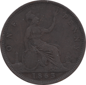 1863 PENNY ( GF ) 1 - Penny - Cambridgeshire Coins