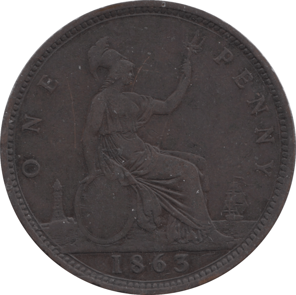 1863 PENNY ( GF ) 1 - Penny - Cambridgeshire Coins