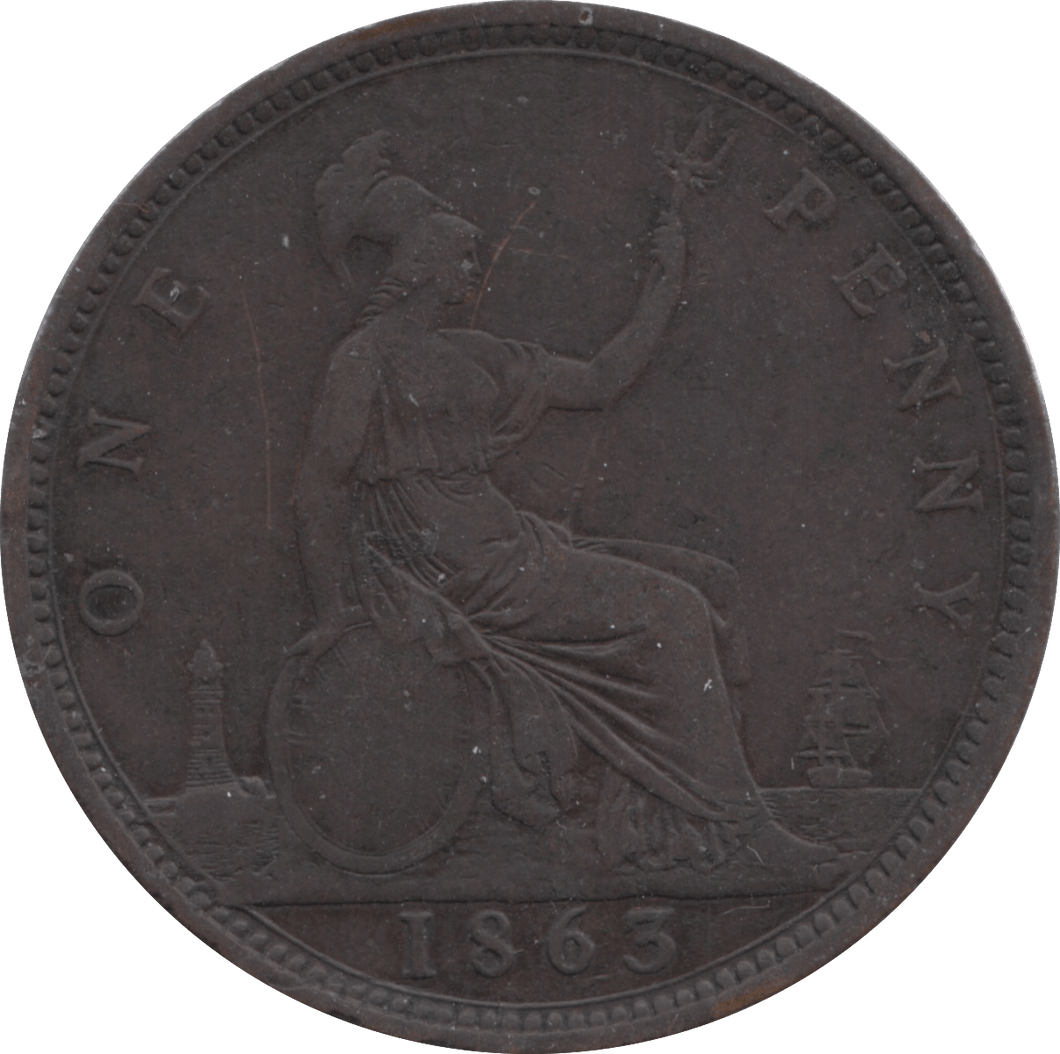 1863 PENNY ( GF ) 1 - Penny - Cambridgeshire Coins