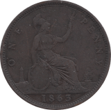 1863 PENNY ( GF ) 1 - Penny - Cambridgeshire Coins