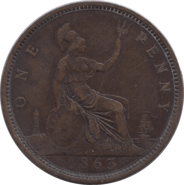 1863 PENNY ( VF ) - Penny - Cambridgeshire Coins