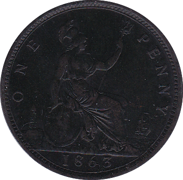 1863 PENNY ( VF ) - Penny - Cambridgeshire Coins