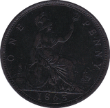 1863 PENNY ( VF ) - Penny - Cambridgeshire Coins