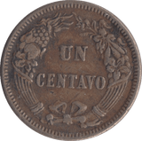 1863 PERU ONE CENTAVO - WORLD COINS - Cambridgeshire Coins