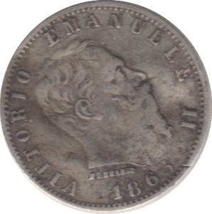 1863 SILVER CENTESIMI ITALY - SILVER WORLD COINS - Cambridgeshire Coins