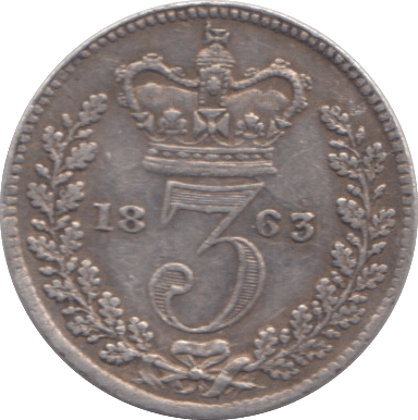 1863 THREEPENCE ( GF ) - Threepence - Cambridgeshire Coins