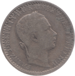 1864 AUSTRIA SILVER 10 KREUZER - SILVER WORLD COINS - Cambridgeshire Coins