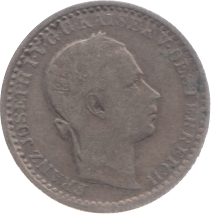 1864 AUSTRIA SILVER 10 KREUZER - SILVER WORLD COINS - Cambridgeshire Coins