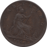 1864 FARTHING 2 ( GVF ) 89 - Farthing - Cambridgeshire Coins