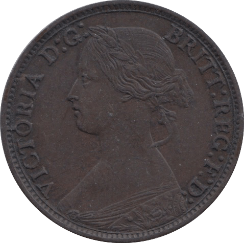 1864 FARTHING ( AUNC ) 1 - Farthing - Cambridgeshire Coins