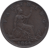 1864 FARTHING ( AUNC ) 1 - Farthing - Cambridgeshire Coins