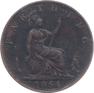 1864 FARTHING ( EF ) 23 - Farthing - Cambridgeshire Coins