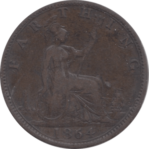 1864 FARTHING ( FAIR ) - Farthing - Cambridgeshire Coins