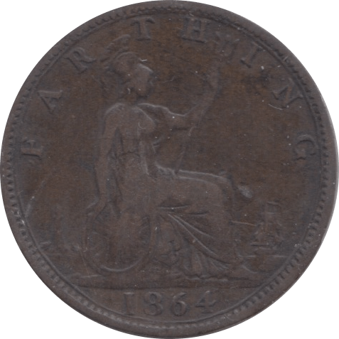 1864 FARTHING ( FAIR ) - Farthing - Cambridgeshire Coins