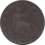 1864 FARTHING ( FAIR ) - Farthing - Cambridgeshire Coins