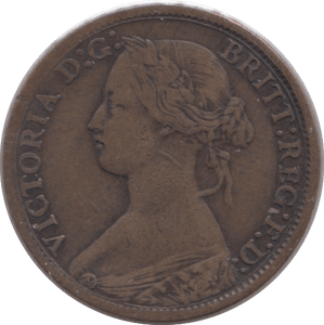 1864 FARTHING ( FINE ) 2 - Farthing - Cambridgeshire Coins