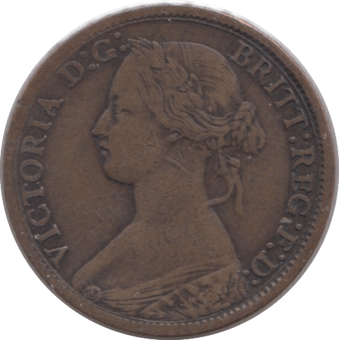 1864 FARTHING ( FINE ) 2 - Farthing - Cambridgeshire Coins